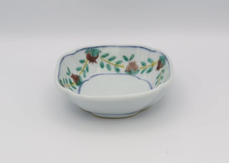 清水なお子　色絵磁器柘榴木瓜小鉢