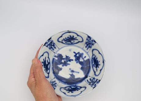 松尾貞一郎　染付磁器芙蓉手中鉢