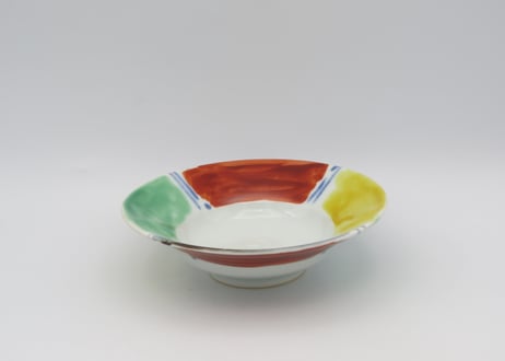 古川桜　色絵磁器４色くぼみ小鉢