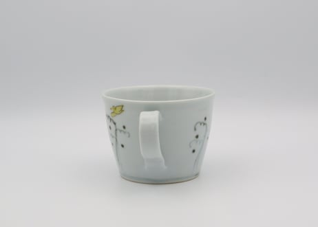 清水なお子　色絵磁器千鳥のマグ