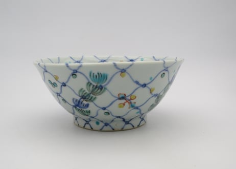 髙橋宏彰　色絵磁器水草魚中鉢