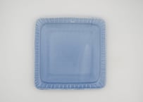 東まり子　磁器アクア釉四方皿
