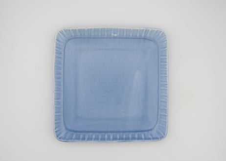 東まり子　磁器アクア釉四方皿