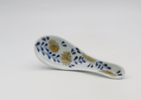 清水なお子　色絵レンゲ菊唐草 オレンジ