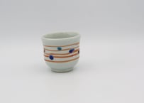 高橋宏彰　赤絵磁器音符紋杯