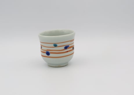 高橋宏彰　赤絵磁器音符紋杯