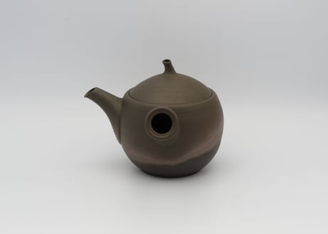 伊藤成二　炭化窯変リンゴ型1.5合急須