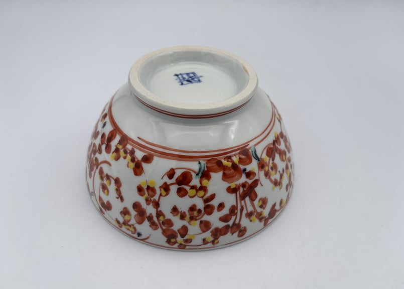 松尾貞一郎 色絵磁器赤絵花唐草中鉢 | 工藝舎 オンラインショップ