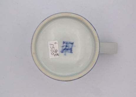 松尾貞一郎　染付け磁器麻の葉マグ
