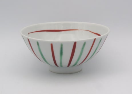 古川章蔵　色絵磁器飯碗