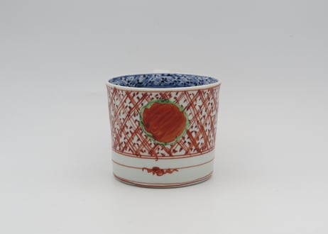 松尾貞一郎　色絵磁器赤玉のマグ8