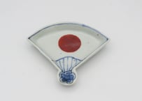 高橋宏彰　日の丸扇豆皿