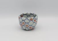 高橋宏彰　色絵磁器網目豆鉢