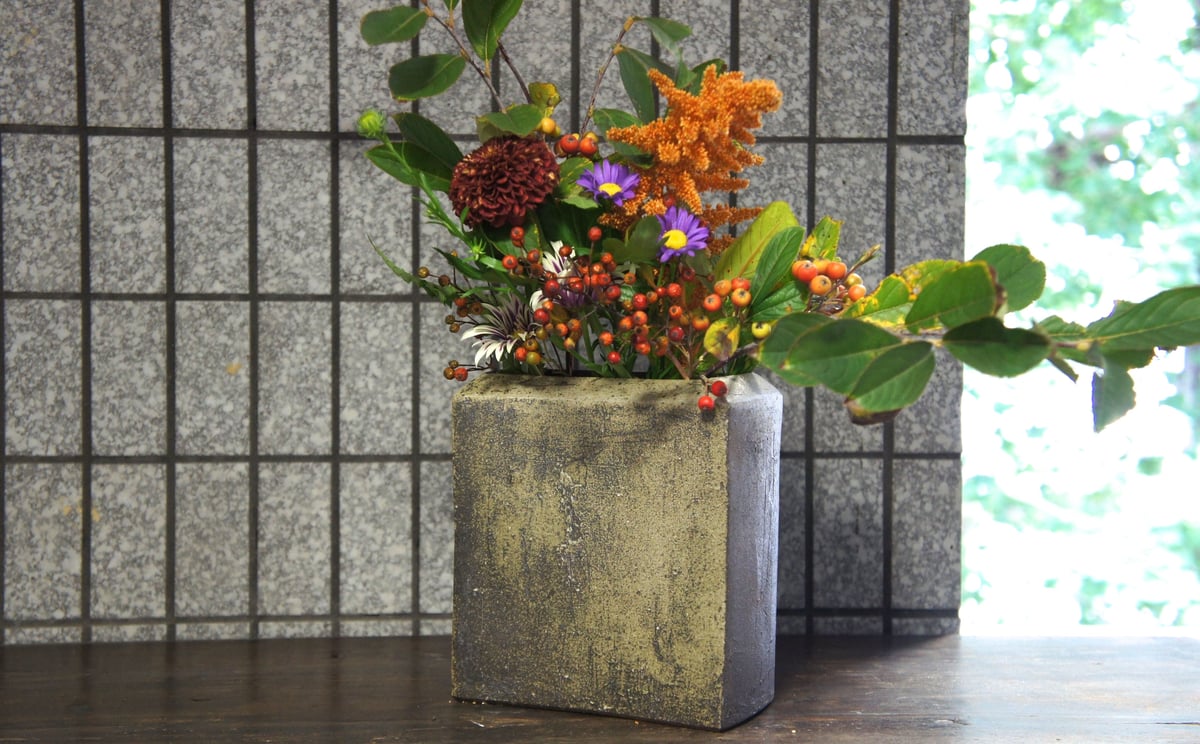 茶花用花器　焼き締め 茶花用花器　焼き締め