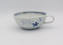 松尾貞一郎　　染め付け桜スープカップT-24