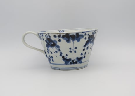 松尾貞一郎　染付磁器花紋スープカップ7