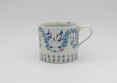 中尾郁夫　染め付け皿 中尾郁夫