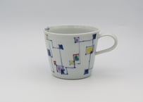 松尾貞一郎　色絵磁器線描きマグ11