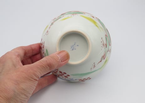 古川桜　色絵磁器ねむの木の飯碗