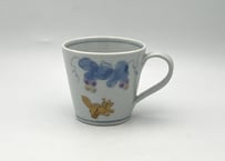 清水なお子　色絵磁器ブドウ,リス紋