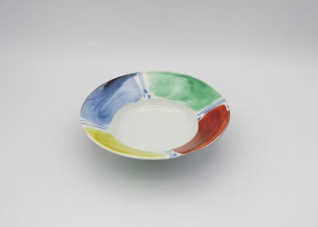 古川桜　色絵磁器４色くぼみ小鉢