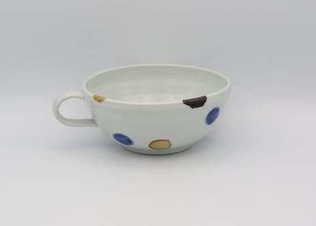 松尾貞一郎　染付け磁器スープカップT-64
