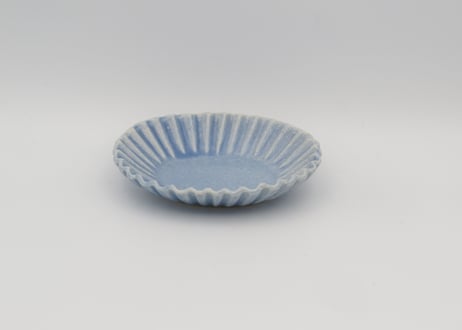 東まり子　アクア釉輪花楕円小皿