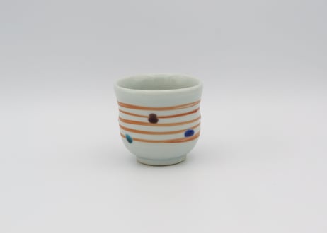 高橋宏彰　赤絵磁器音符紋杯