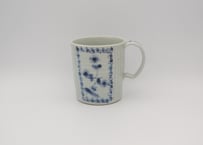 横田翔太郎　染付半磁器しのぎ窓絵スミレマグ９