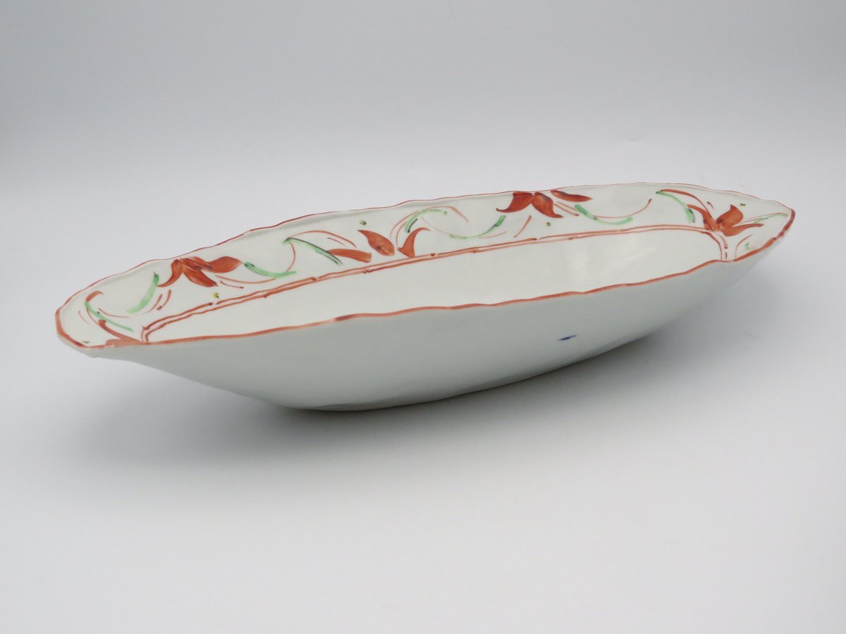松尾貞一郎 磁器呉須赤絵楕円皿6 | 工藝舎 オンラインショップ