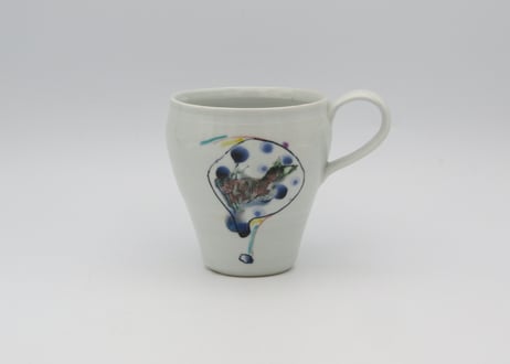 松尾貞一郎　色絵磁器マグN17