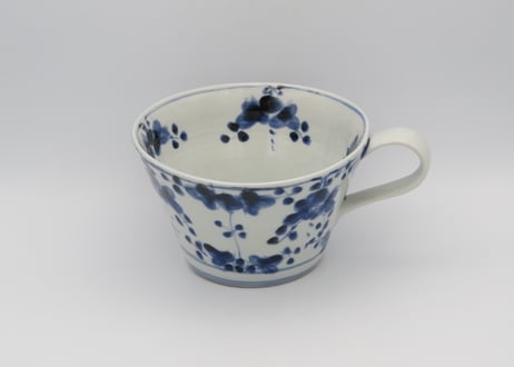 松尾貞一郎　染付磁器花紋スープカップ7