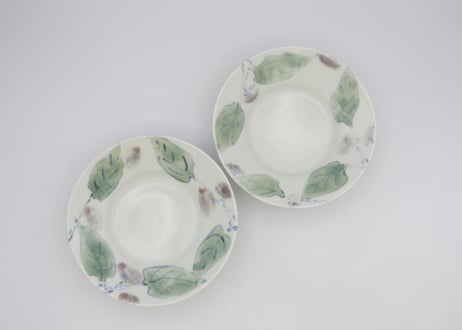古川桜　色絵磁器がまずみ小鉢2客セット