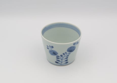 清水なお子　染め付け磁器の蕎麦猪口