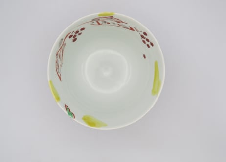 古川桜　色絵磁器ボタニカル麺鉢D