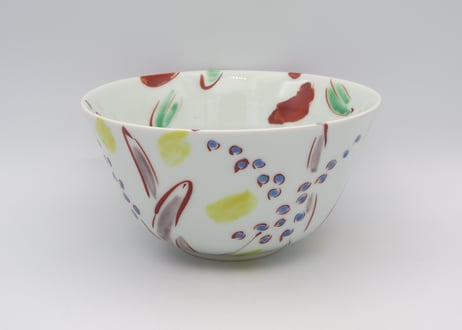 古川桜　色絵磁器ボタニカル麺鉢C