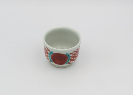 高橋宏彰　色絵磁器赤絵杯1