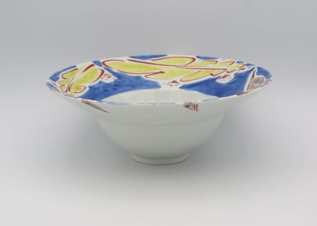 古川桜　色絵磁器ボタニカルリムボウルC