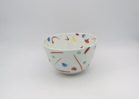 古川章蔵　色絵磁器何これ紋深鉢