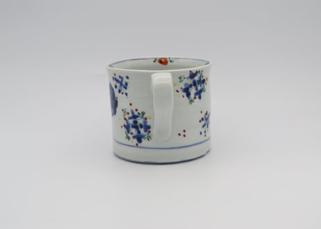 松尾貞一郎　色絵磁器花蝶マグ