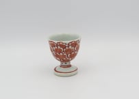 高橋宏彰  色絵磁器赤絵足つき杯