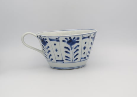 松尾貞一郎　色絵磁器芙蓉手スープカップ6