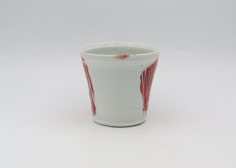 松尾貞一郎　色絵磁器赤絵マグN14