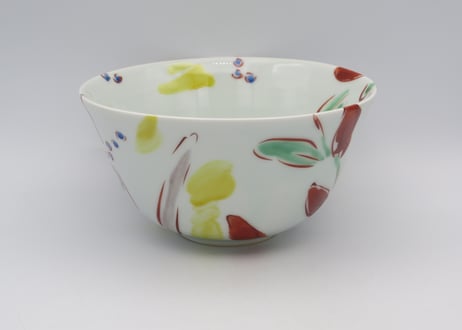 古川桜　色絵磁器ボタニカル麺鉢C