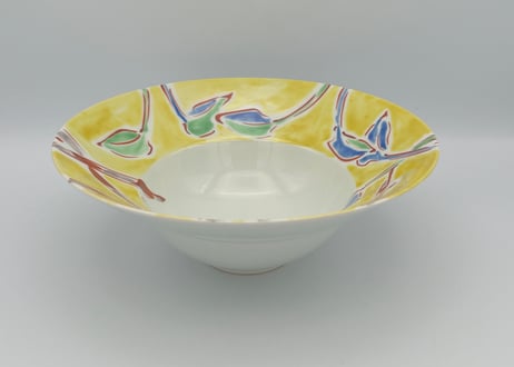 古川桜　色絵磁器ボタニカルリムボウルG