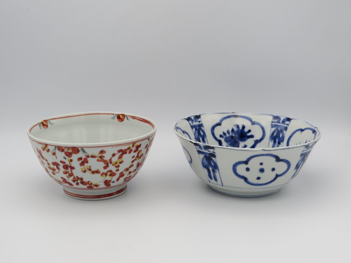 中尾郁夫　染付四方鉢 松尾貞一郎 色絵磁器赤絵花唐草中鉢 | 工藝舎 オンラインショップ