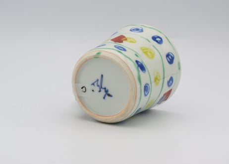 古川章蔵　色絵磁器線描きマグC