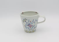 松尾貞一郎　色絵磁器花鳥マグ70