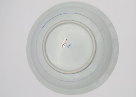 清水なお子　色絵ねじり牡丹紋皿