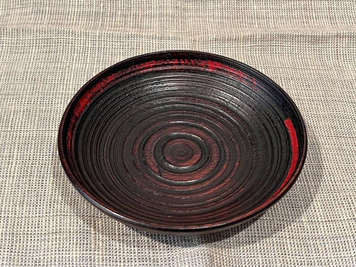 大蔵達雄　大皿　根来塗　漆器 大蔵達雄 大皿 根来塗 漆器 【公式通販】